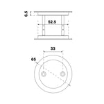 Lemaar Black 65mm Round Cavity Slider