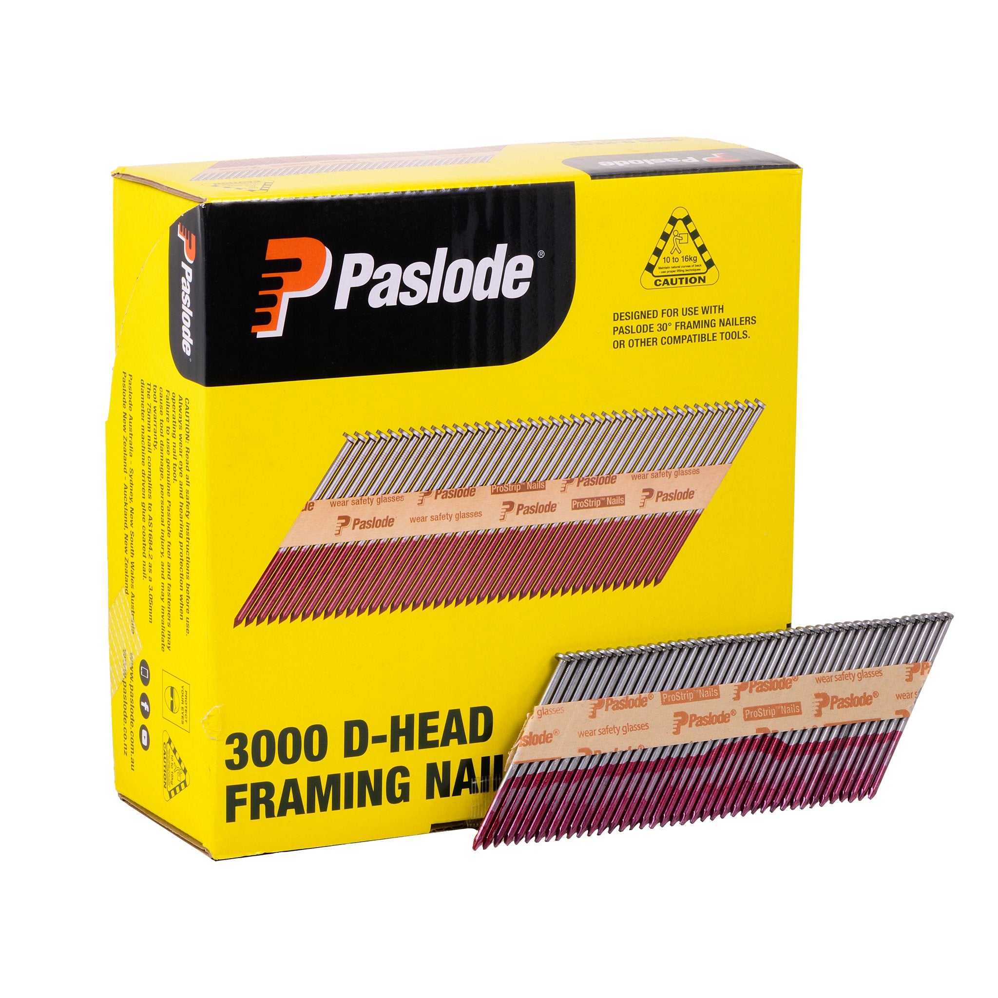 Paslode 75x3.06mm Pneumatic D-Head Bright Framing Nails - 3000 Pack B20467