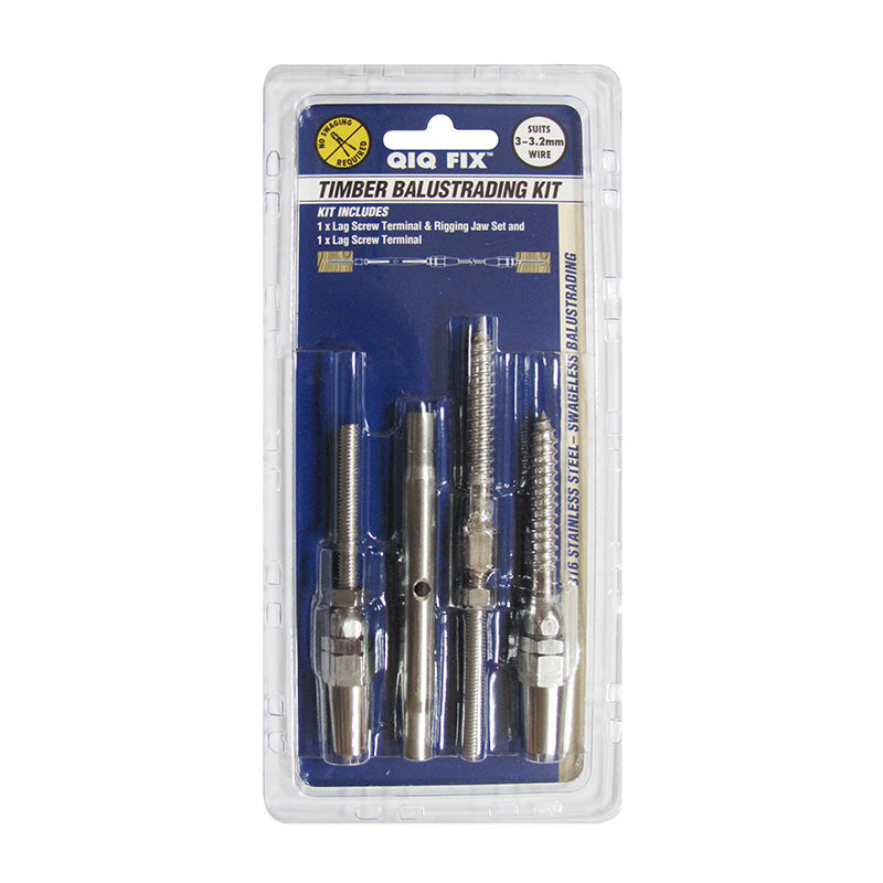 Romak Balustrade Kit Swageless Lag Screw 3.2Mm BALU004