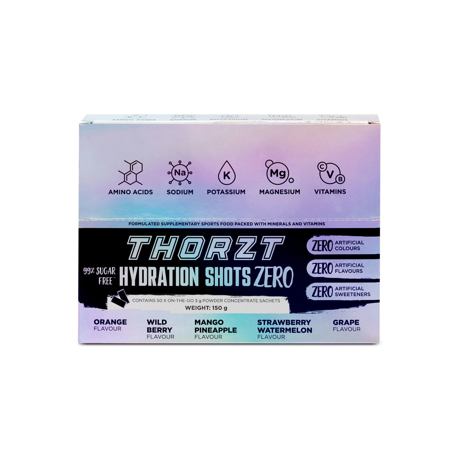Thorzt Mixed Flavours 99% Sugar Free Hydration Shot Zero Natural Mixed Flavours