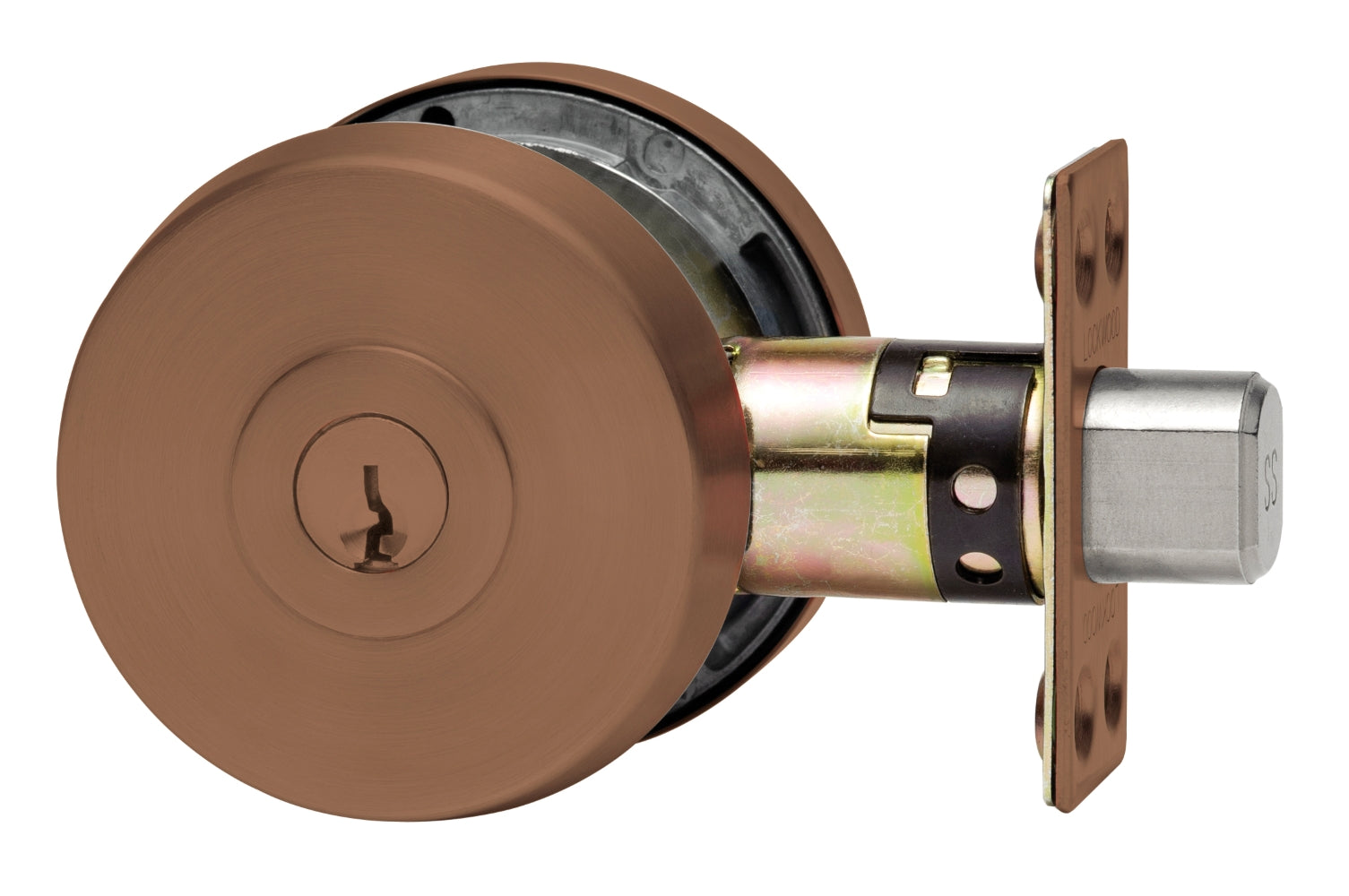 Lockwood Paradigm Deadbolt Round Rose Satin Bronze PVD Universal Pack 005/B1BZPVDDP