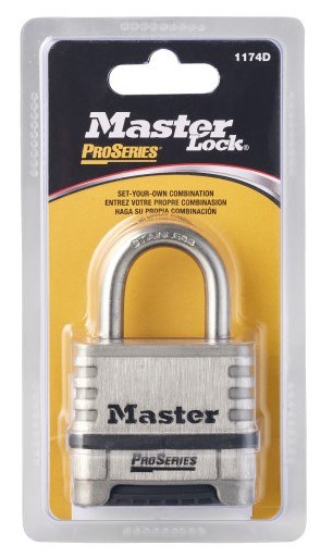 Master Lock Padlock SS Combination 57MM 1174D