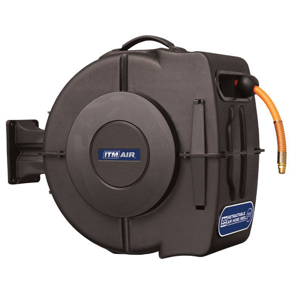 ITM Retractable Air Hose Reel 10mm X 20m Hybrid Polymer Air Hose with 1/4" BSP Male Fittings TM300-020