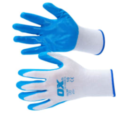 Ox Polyester Lined Nitrile Glove - 5 pack OX-S484610