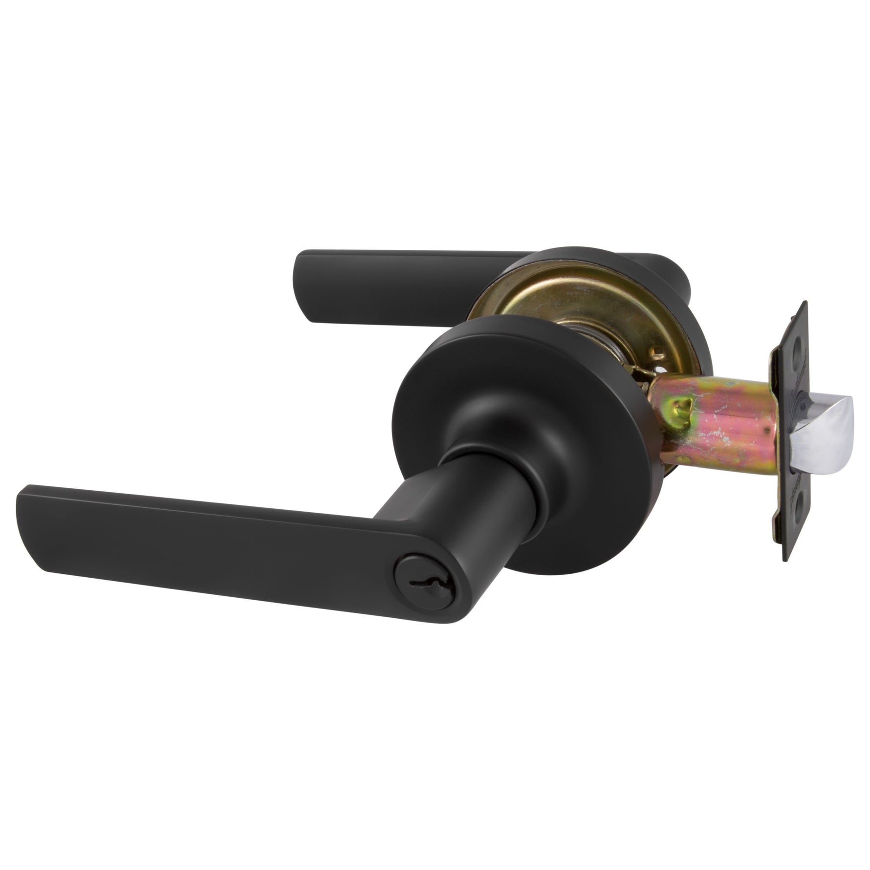 Gainsborough Matte Black Tradepro Round Rose Bela Entrance Key-in-Lever Set