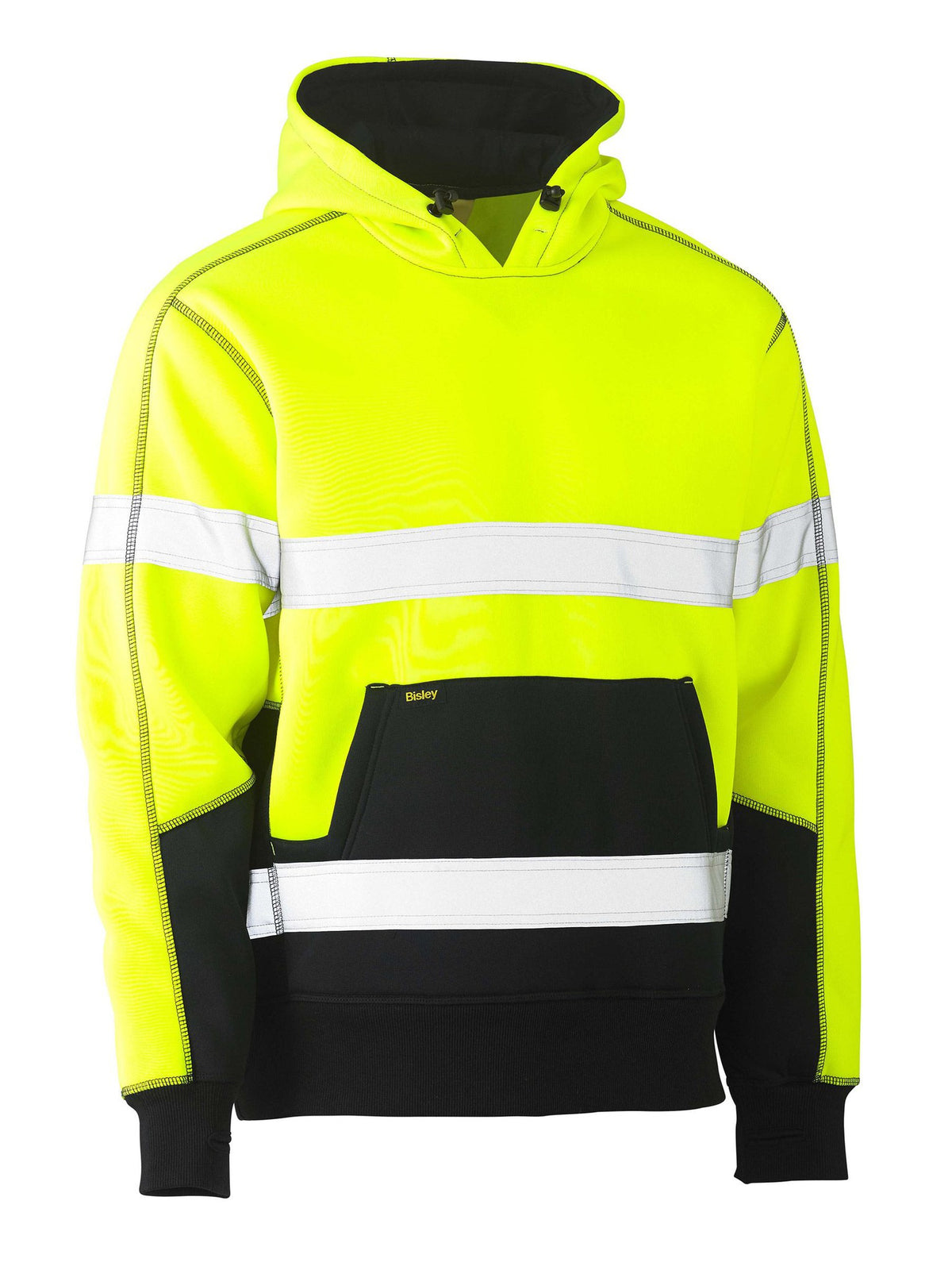 Bisley Workwear BK6619T Men's Yellow/Navy XS Taped Two Tone Fleece Hoodie Pullover BK6619T_TT04XS