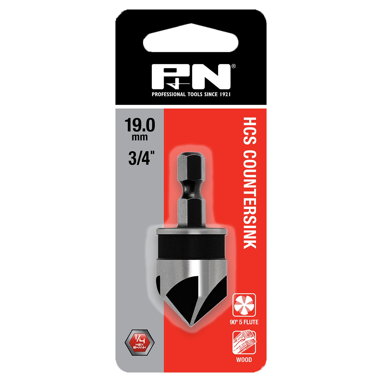 P&N Countersink Hcs Quickbit Rose Head Carded 19Mm P&N 105HCS019