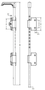 Trio Australia Drop Bolt 450mm Lockable DPLDROP