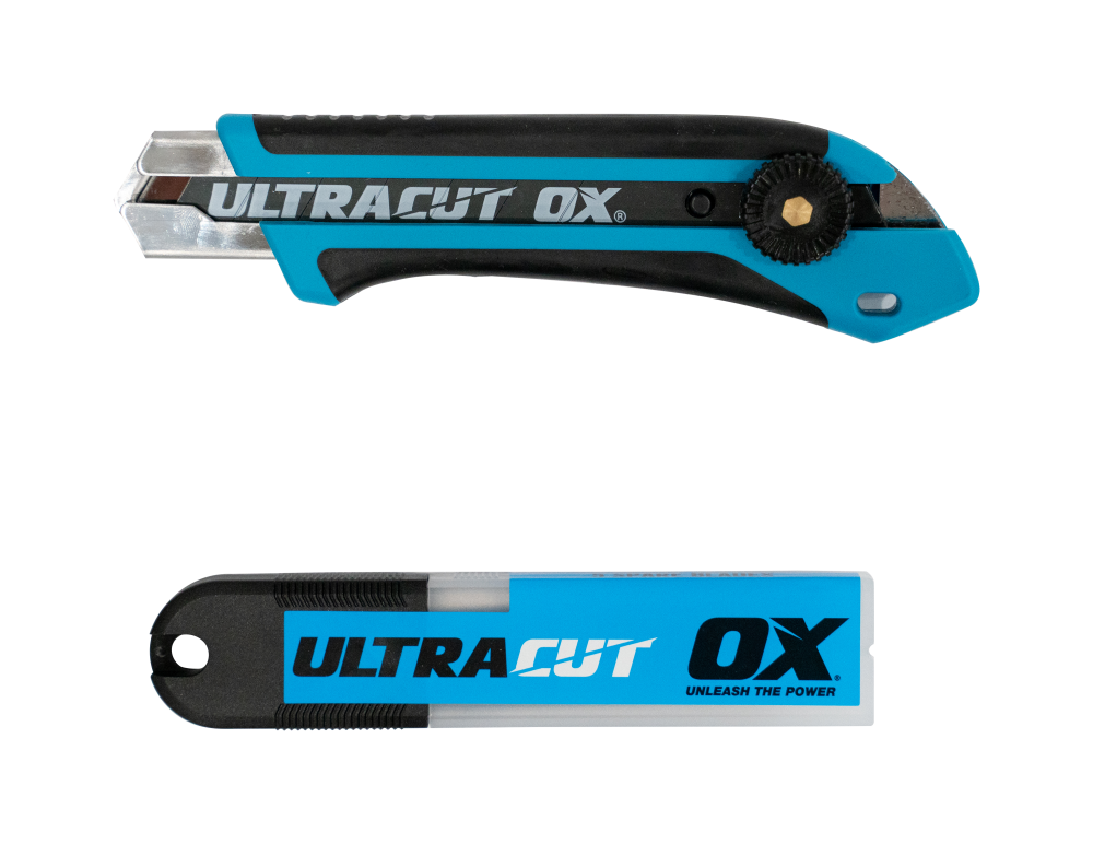 OX Pro 25mm Snap Off Knife + Blades Combo Pack OX-P224625