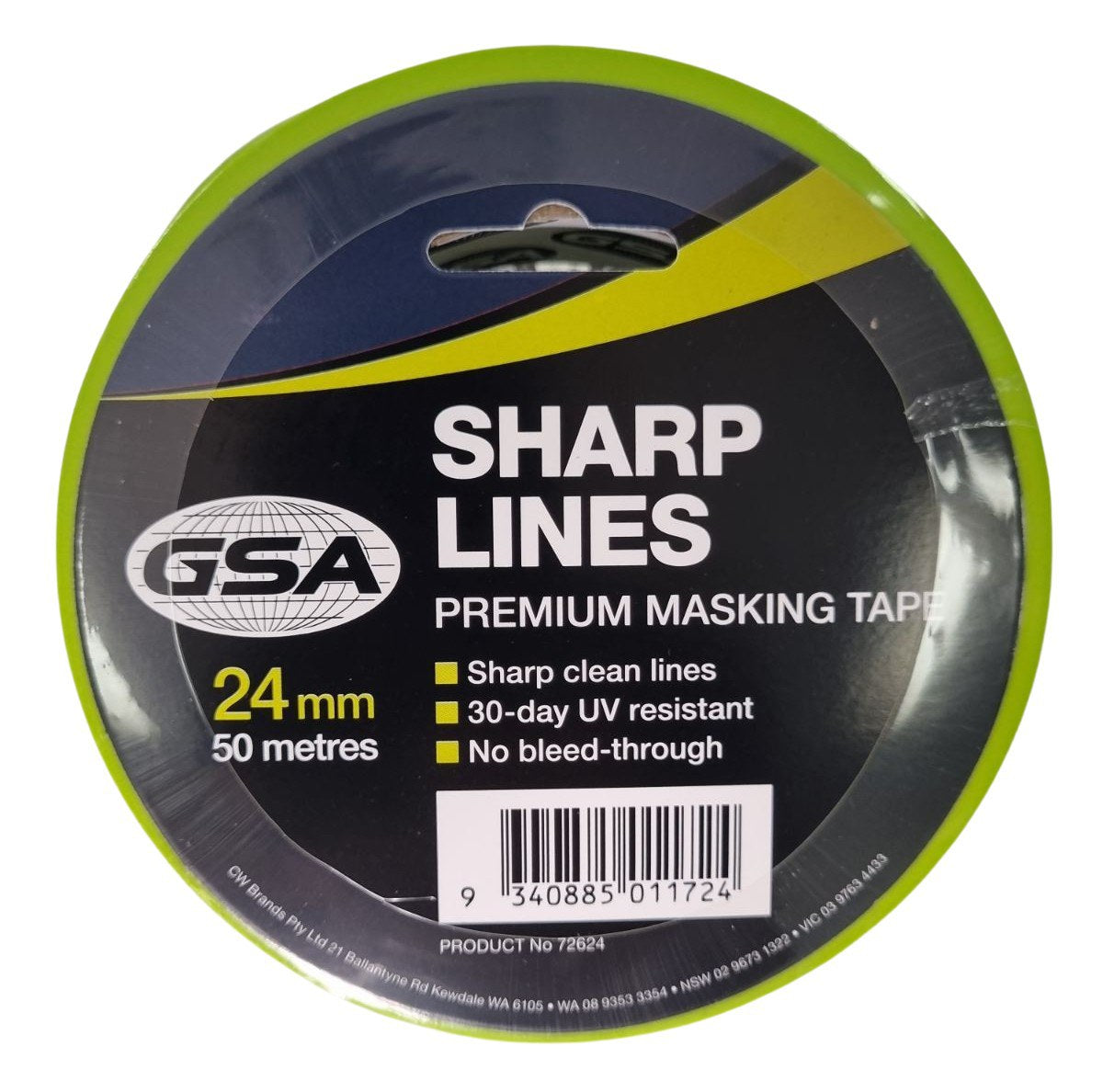 GSA Sharp Lines 30-Day Masking Tape 24mm x 50m 72624