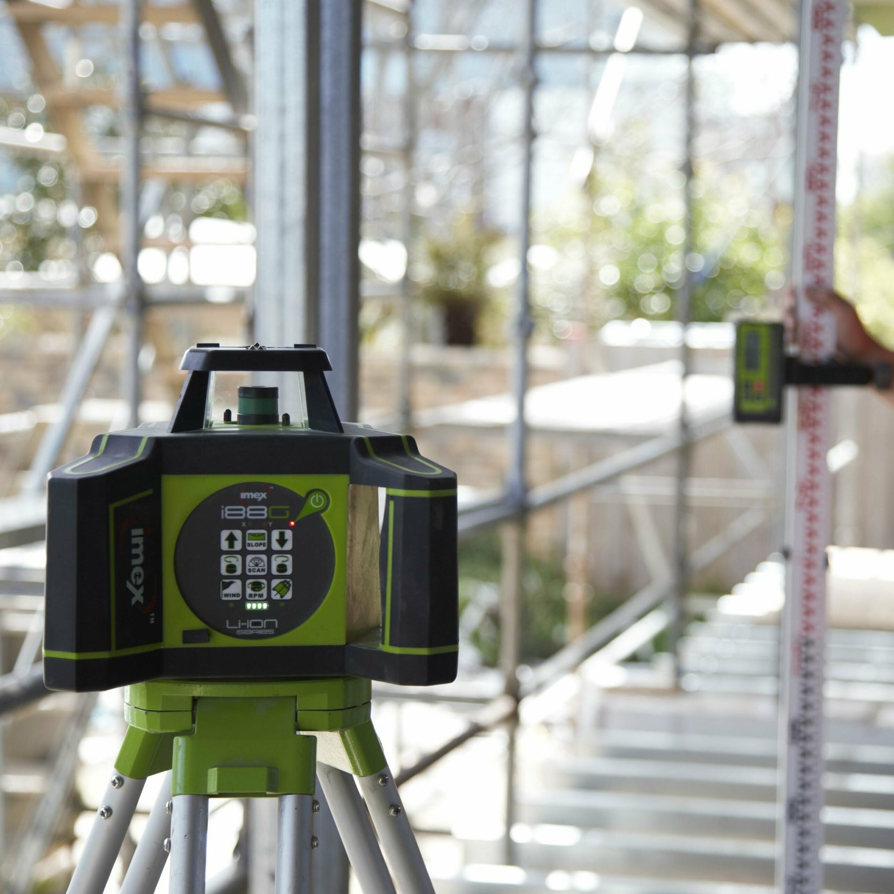Imex i88G Green Beam Self-Levelling Rotating Laser LRX10 Receiver 012-I88G