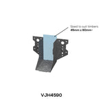 Vuetrade Joist Hangers Blackout Power Coated- 45mm X 90mm VJH4590BK