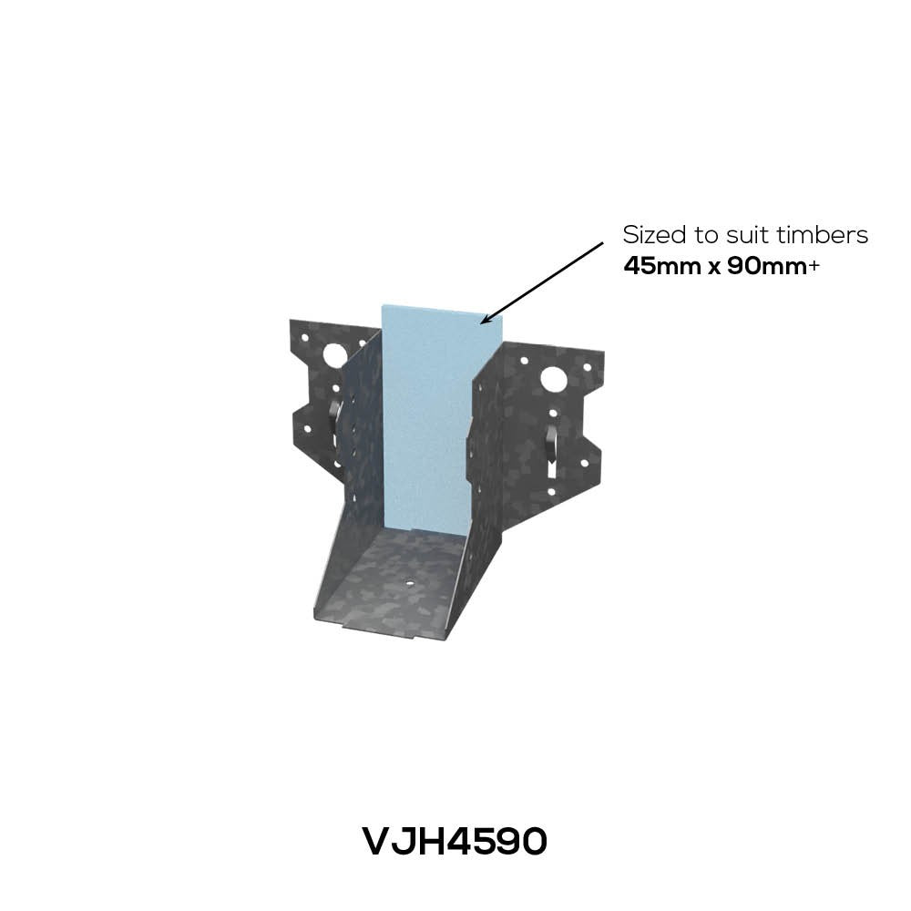 Vuetrade Joist Hangers Blackout Power Coated- 45mm X 90mm VJH4590BK