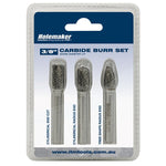 Holemaker Carbide Burr Set Blister Pack 3 Piece SB3 SC3 SF3 CB-SET-03