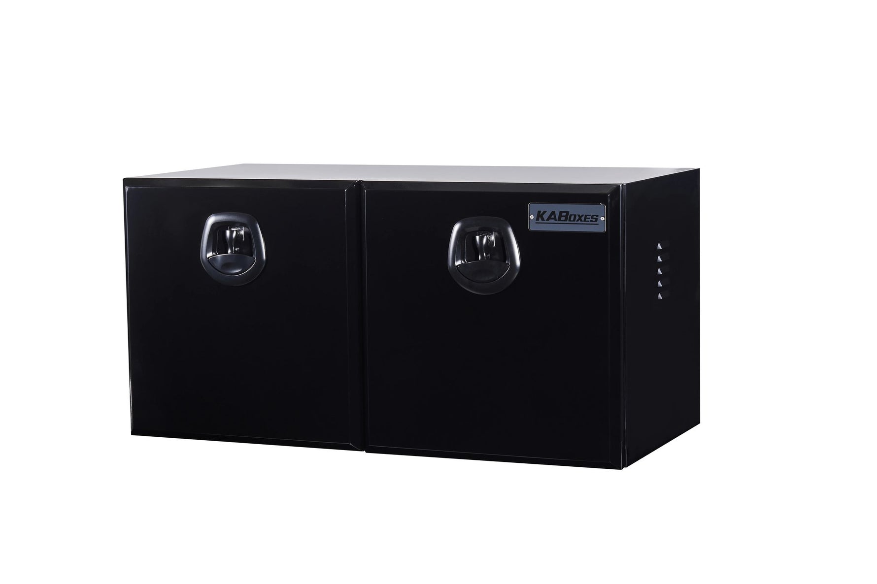 KA Boxes Truck Box - Double Door - 2 Shelves - Black KATB02
