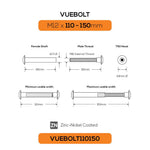 Vuetrade Vuebolt Concealed Thread Bolts - M12 x 110-150mm VUEBOLT110150