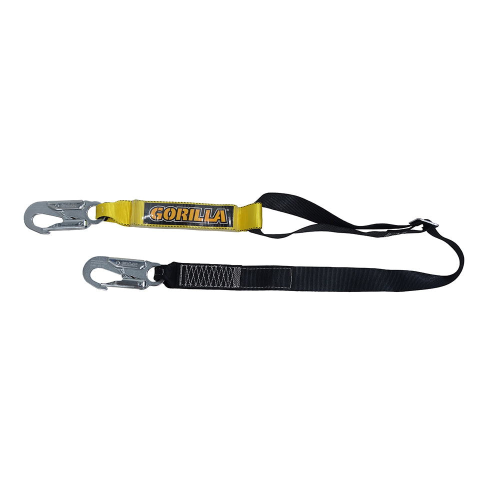 Gorilla GH-01B ajustable fall arrest single lanyard