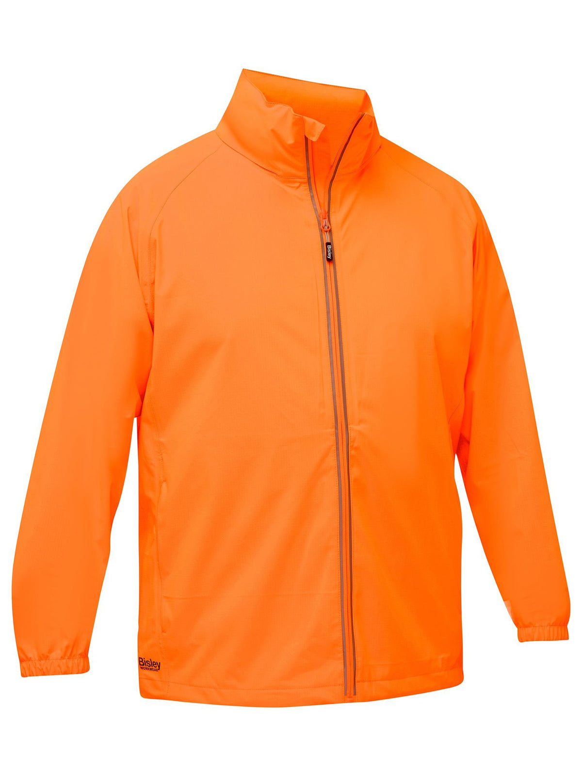 Bisley Workwear BJ6707 Men's Fluro Orange S Packable Lightweight Ripstop Rain Jacket BJ6707_BF61S