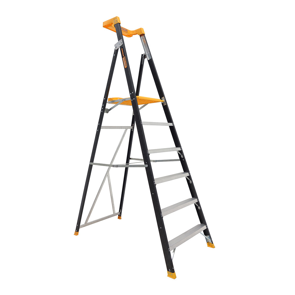 Gorilla FPL006-PRO Pro-Lite 6 Step Fibreglass Platform Ladder (1.74M) 150kg Industrial