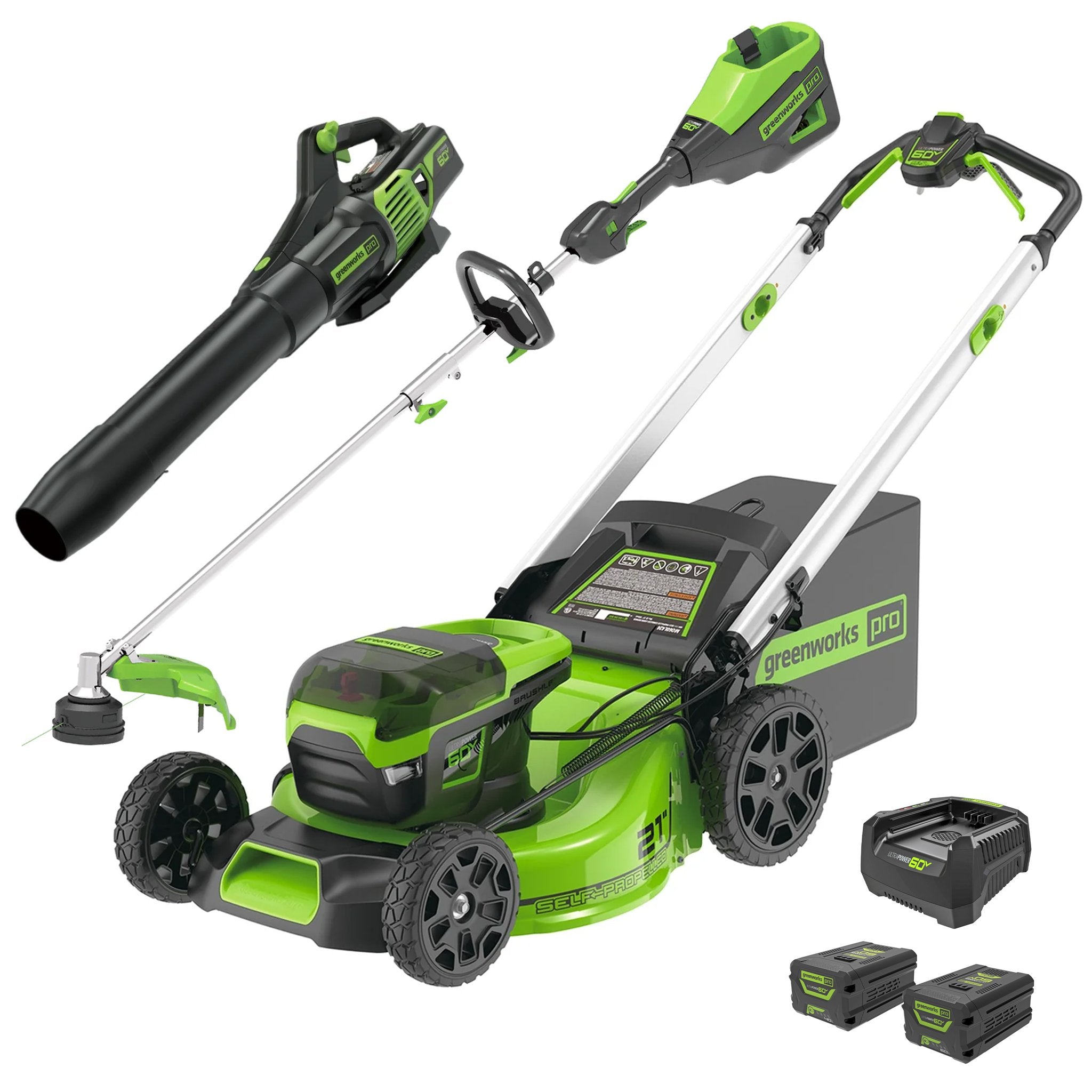 Jakmax 60 V Sp Mower 51 cm , Blower, String trimmer with 60V 6ah + 60V 4ah Battery & Fast Charger 1307307AUVT