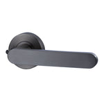 Lockwood Lever V3 Satin Gun Metal PVD Privacy Set With Latch VIV2/V3GMPVD