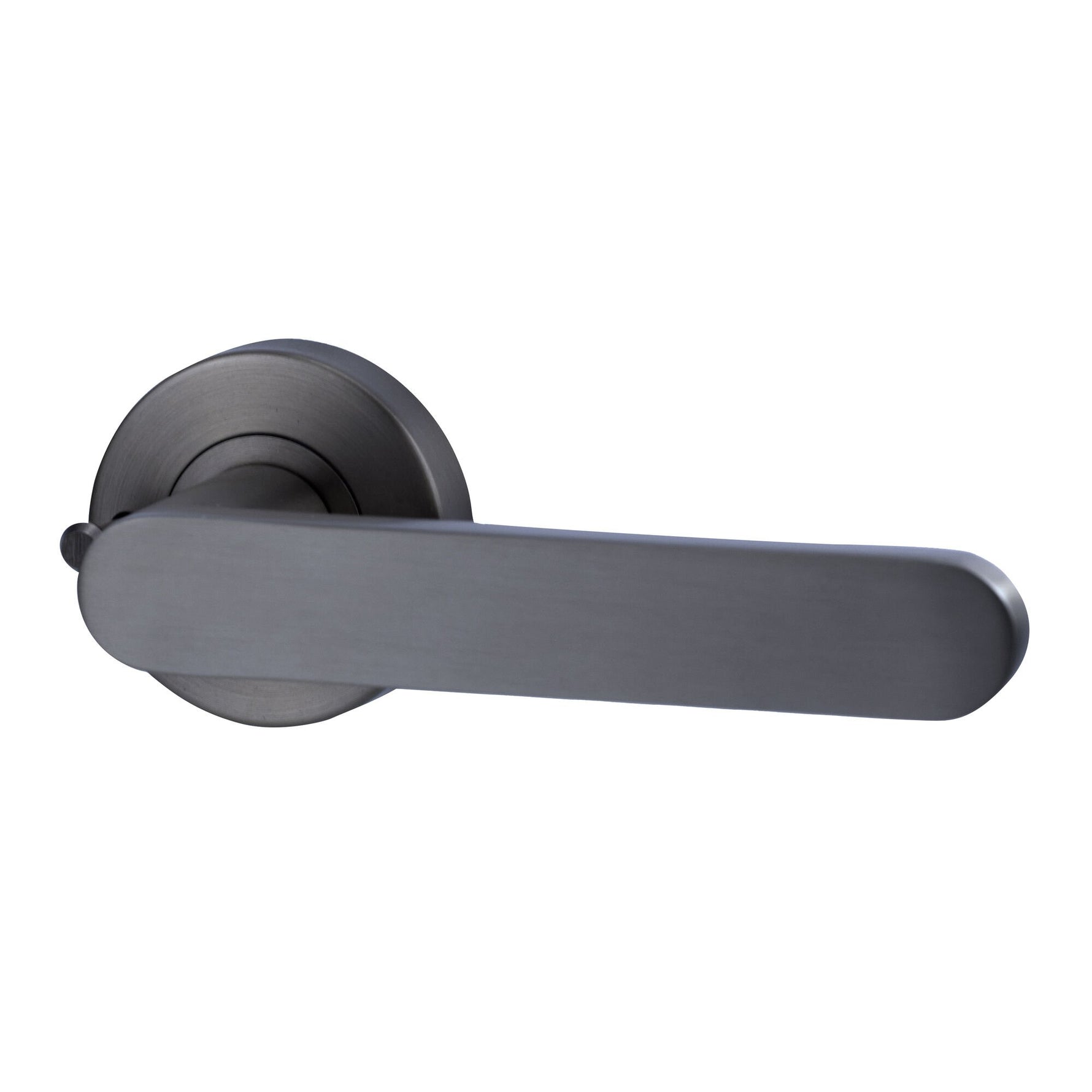 Lockwood Lever V3 Satin Gun Metal PVD Privacy Set With Latch VIV2/V3GMPVD