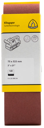 Klingspor 7018 LS 309 XH 75mm x 533mm 40 grit woodworking belt