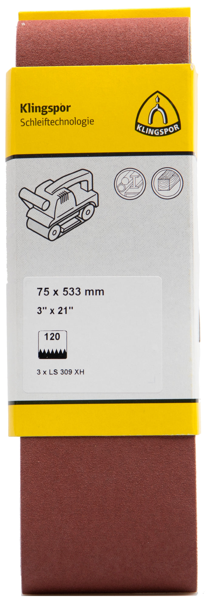 Klingspor 7018 LS 309 XH 75mm x 533mm 40 grit woodworking belt