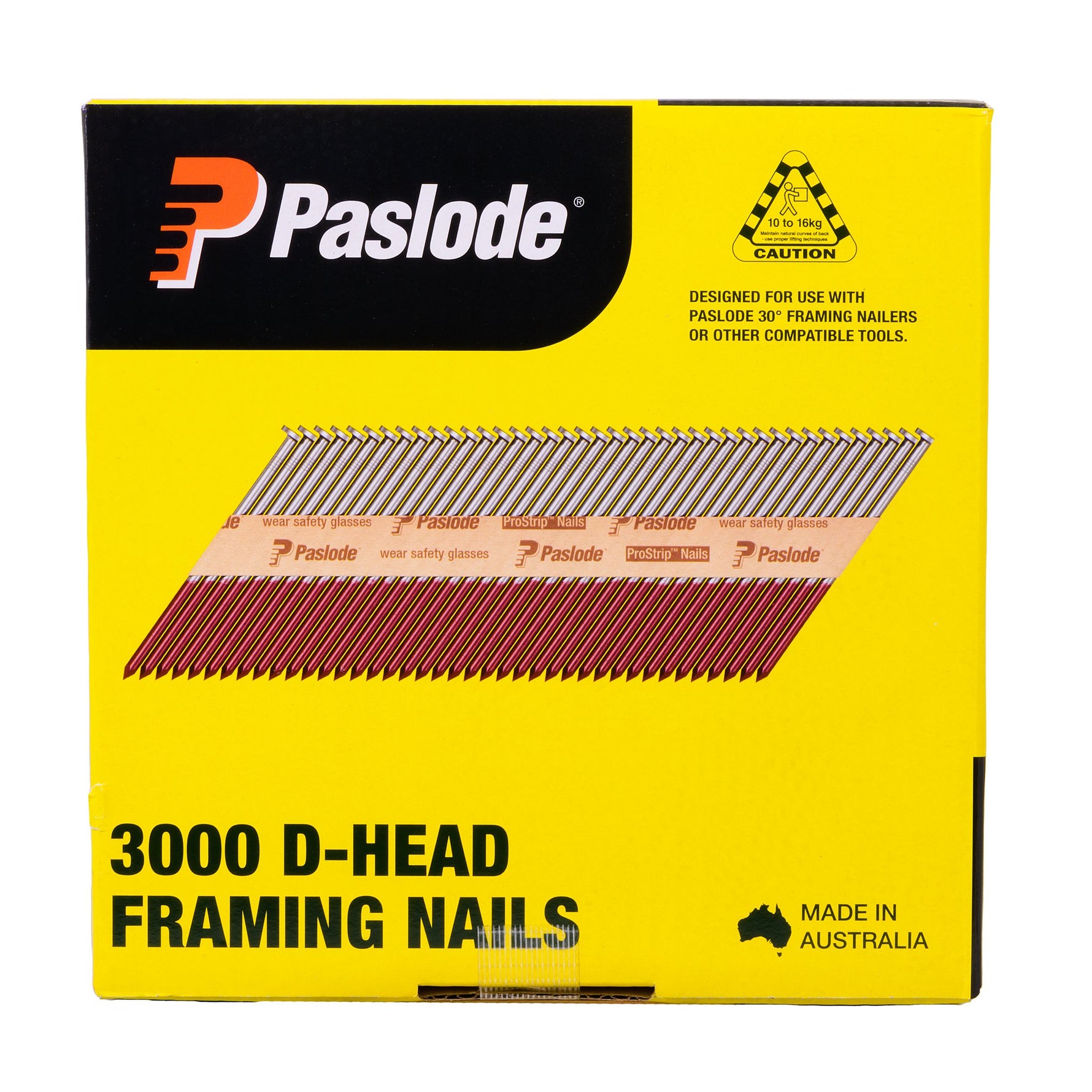 Paslode 75x3.06mm Pneumatic D-Head Bright Framing Nails - 3000 Pack B20467