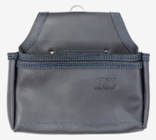 Ox Trade Black Leather 2 Pocket Nail Bag OX-T265604