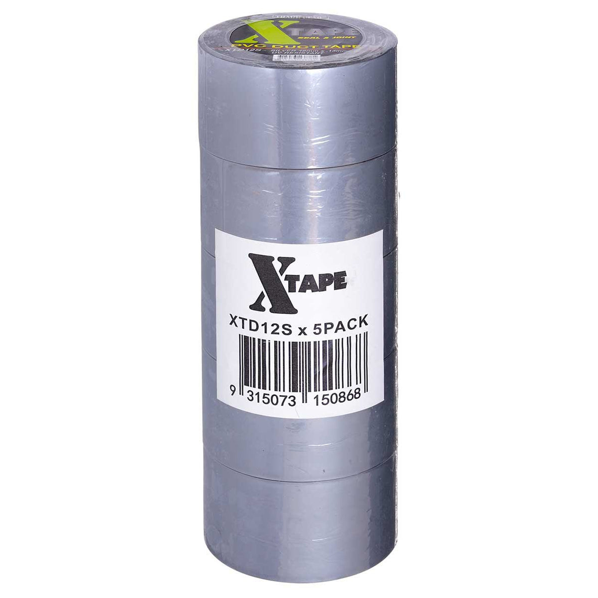 Trade Gear Xtape - Pvc Duct Tape Silver 48Mm X 30M 5 Pack XTD12S