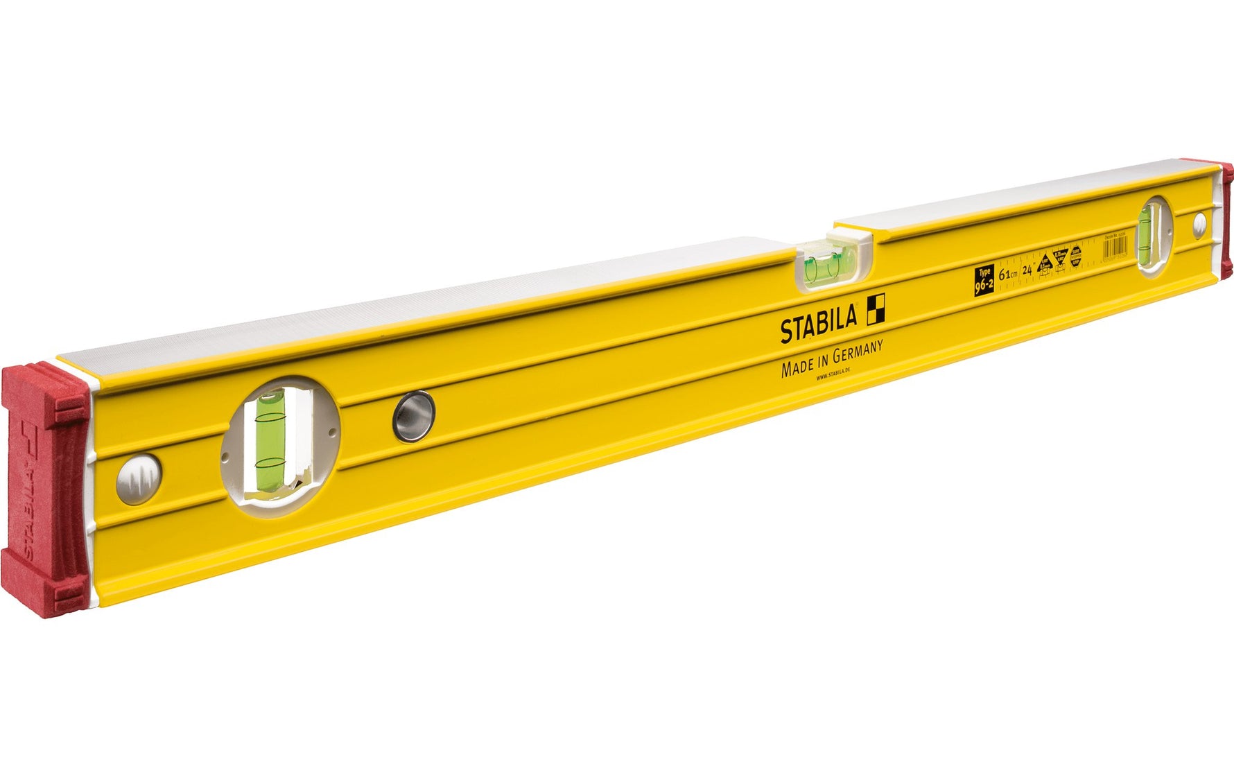 STABILA Box Frame Ribbed 3 Vial Spirit Level 800mm 96-2/80