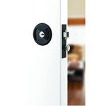 Lockwood Symmetry Round Cavity Sliding Door Matt Black Privacy Set DP 7400MBKDP