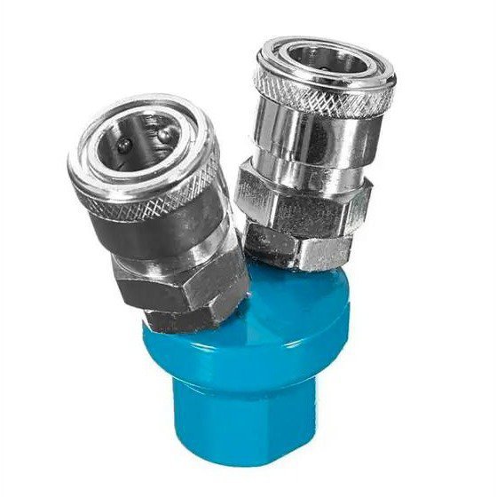 EMAX Air Fitting Nitto Style 2 Way Coupler 1/4" ES2WAY