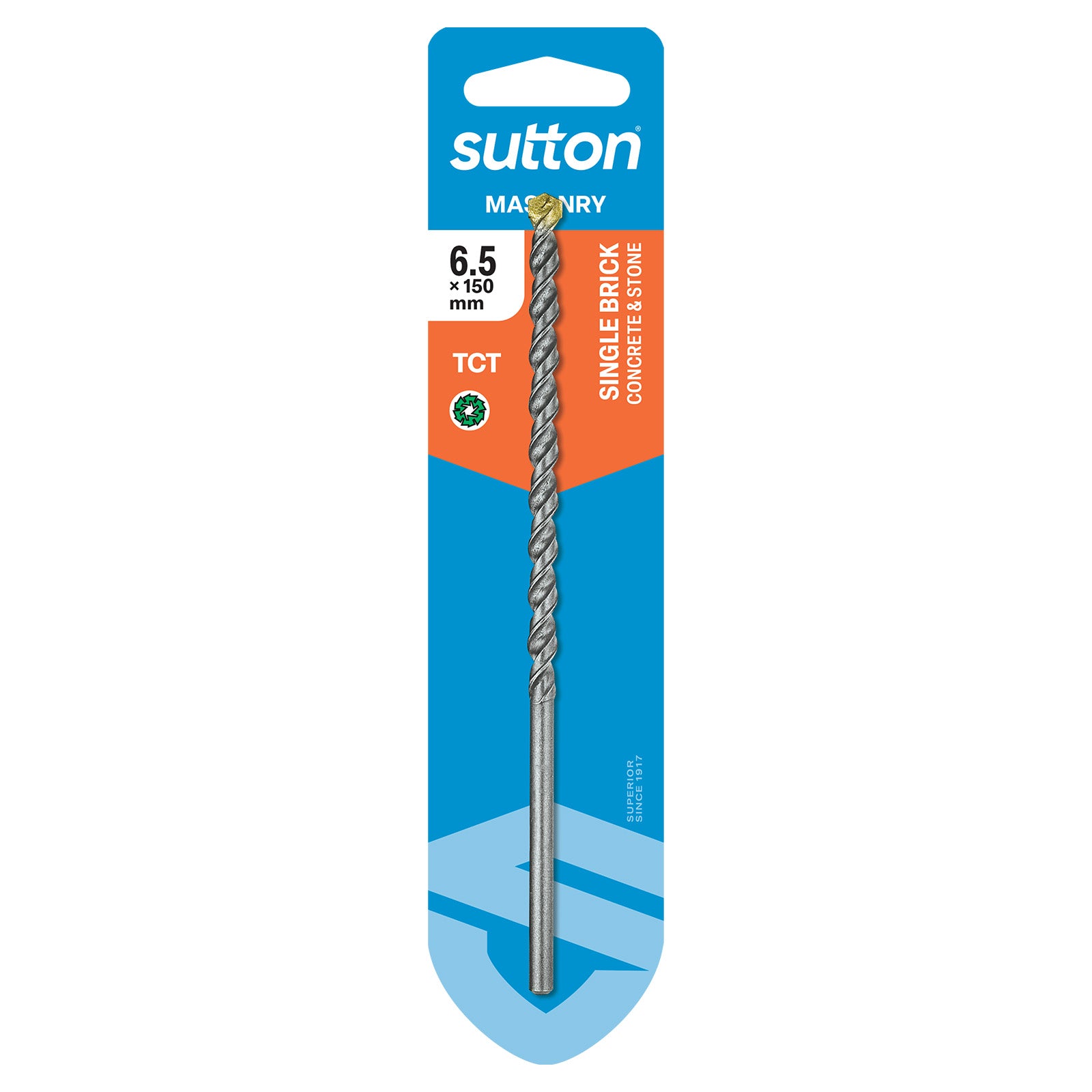 Sutton Tools Drill Masonry Tct Sgl Brick Carded 6.5Mm X 150Mm D6010650