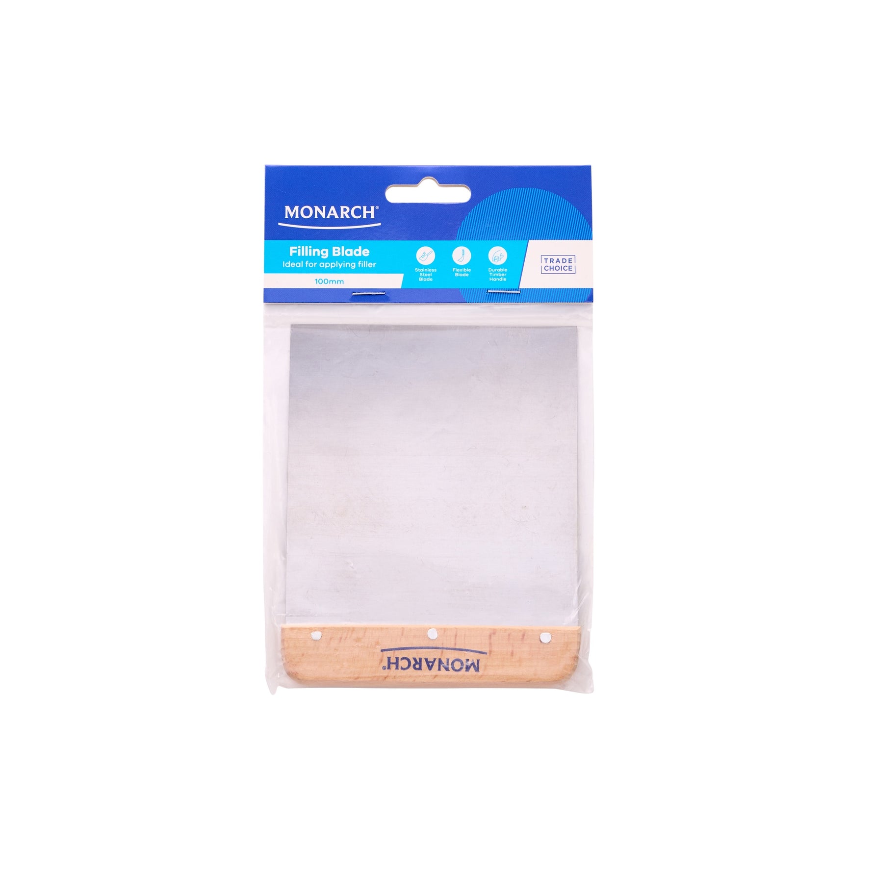 Monarch Timber Handle Filling Blade 100mm
