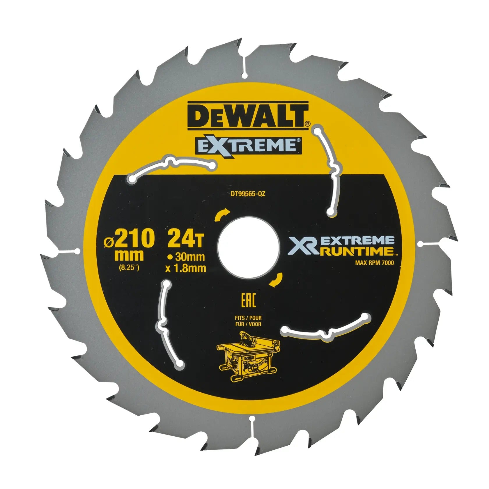 Dewalt XR Extreme Runtime Circular Saw Blade 210x30mm 24T DT99565-QZ