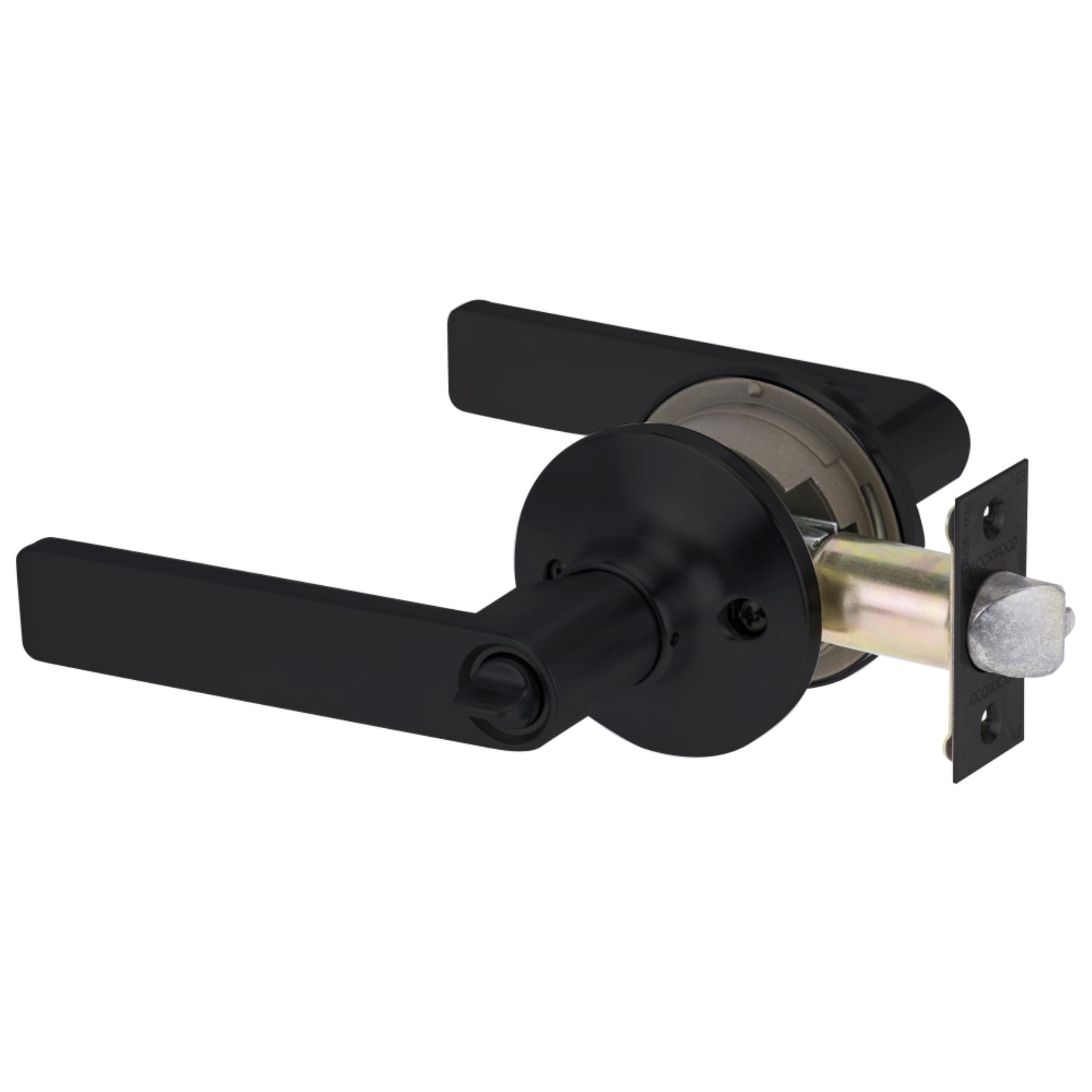 Lockwood Symmetry Matt Black Entrance Set Lever 3 DP 7550MBKDP