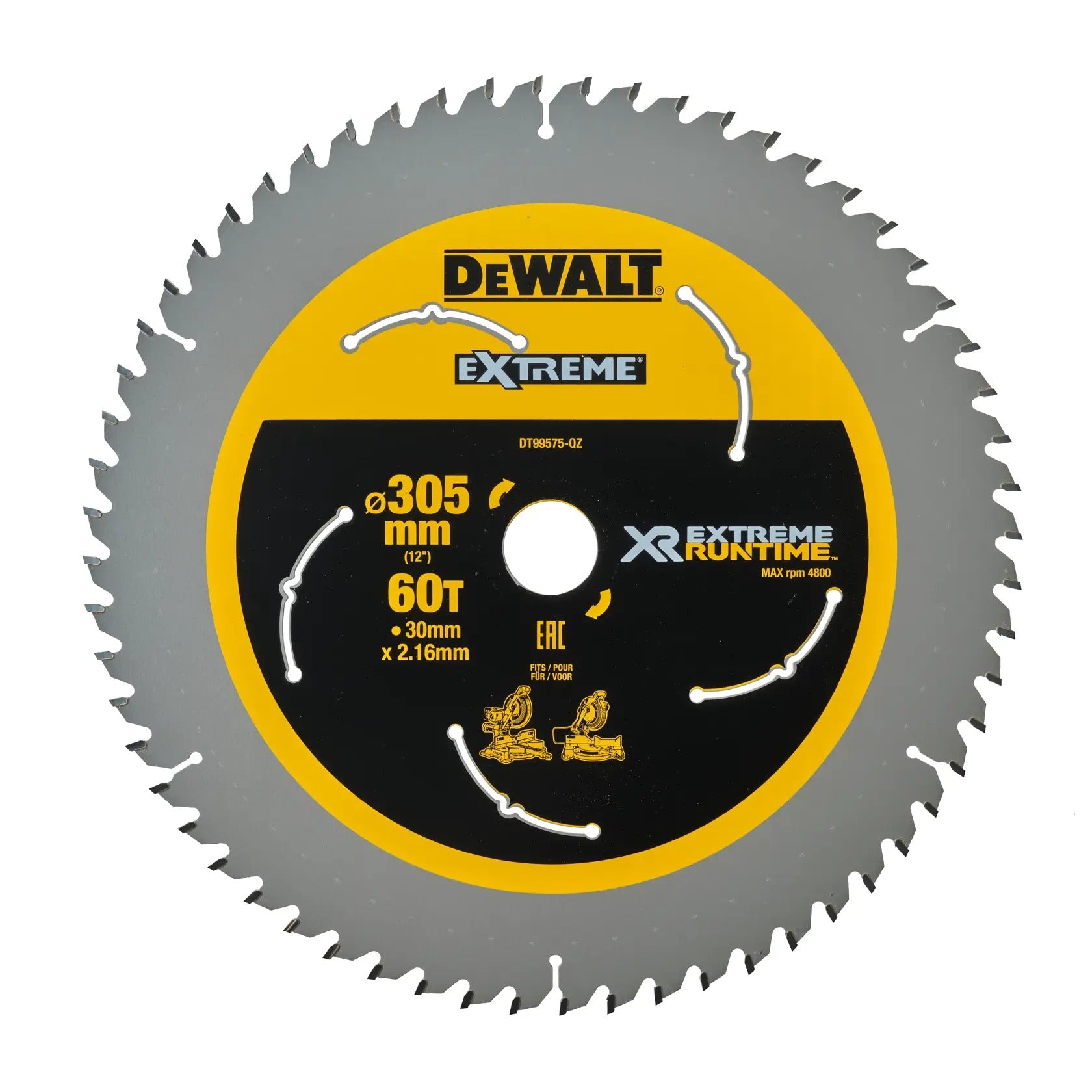 Dewalt XR FlexVolt Mitre Saw Blade 305x30mm 60T DT99575-QZ