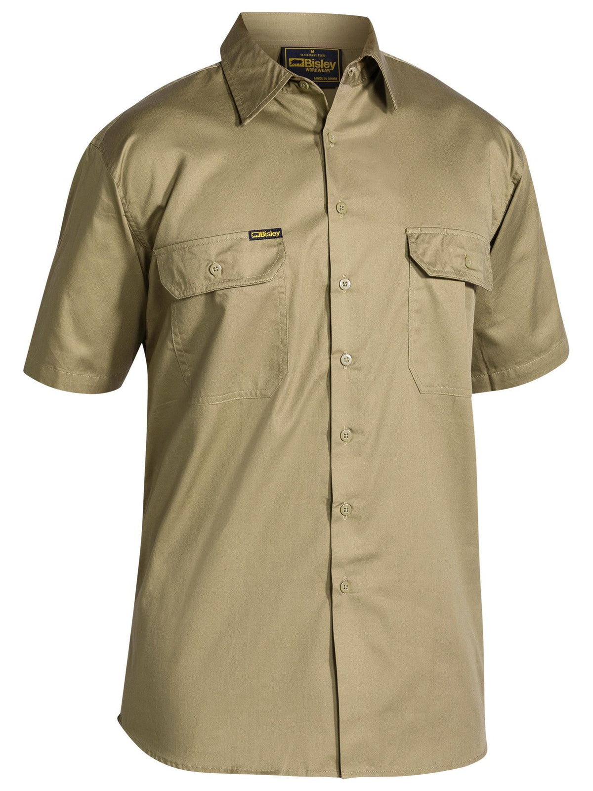 Bisley Workwear BS1893 Men's Khaki 4XL Cool Lightweight Drill Shirt BS1893_BCDR4XL