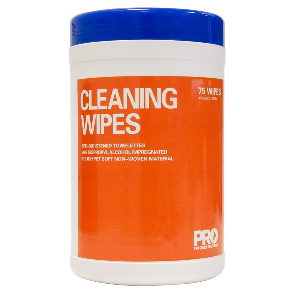 Pro Choice Safety Gear White Isopropyl Wipes 75 Wipe Canister
