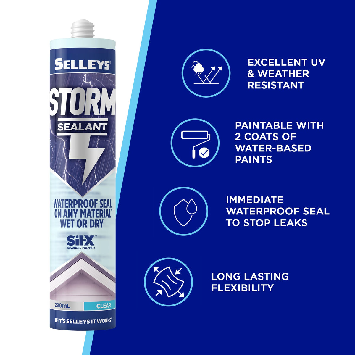 Selleys Storm Sealant Clear 290ml 101039