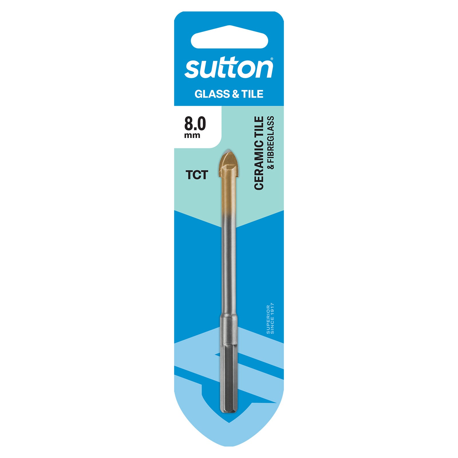 Sutton Tools Drill Glass & Tile Bit Carded 8.0Mm D6040800
