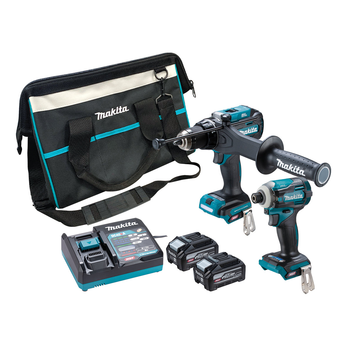 Makita 40V Max Brushless 2 Piece 2 x 4.0Ah Combo Kit DK0248G201