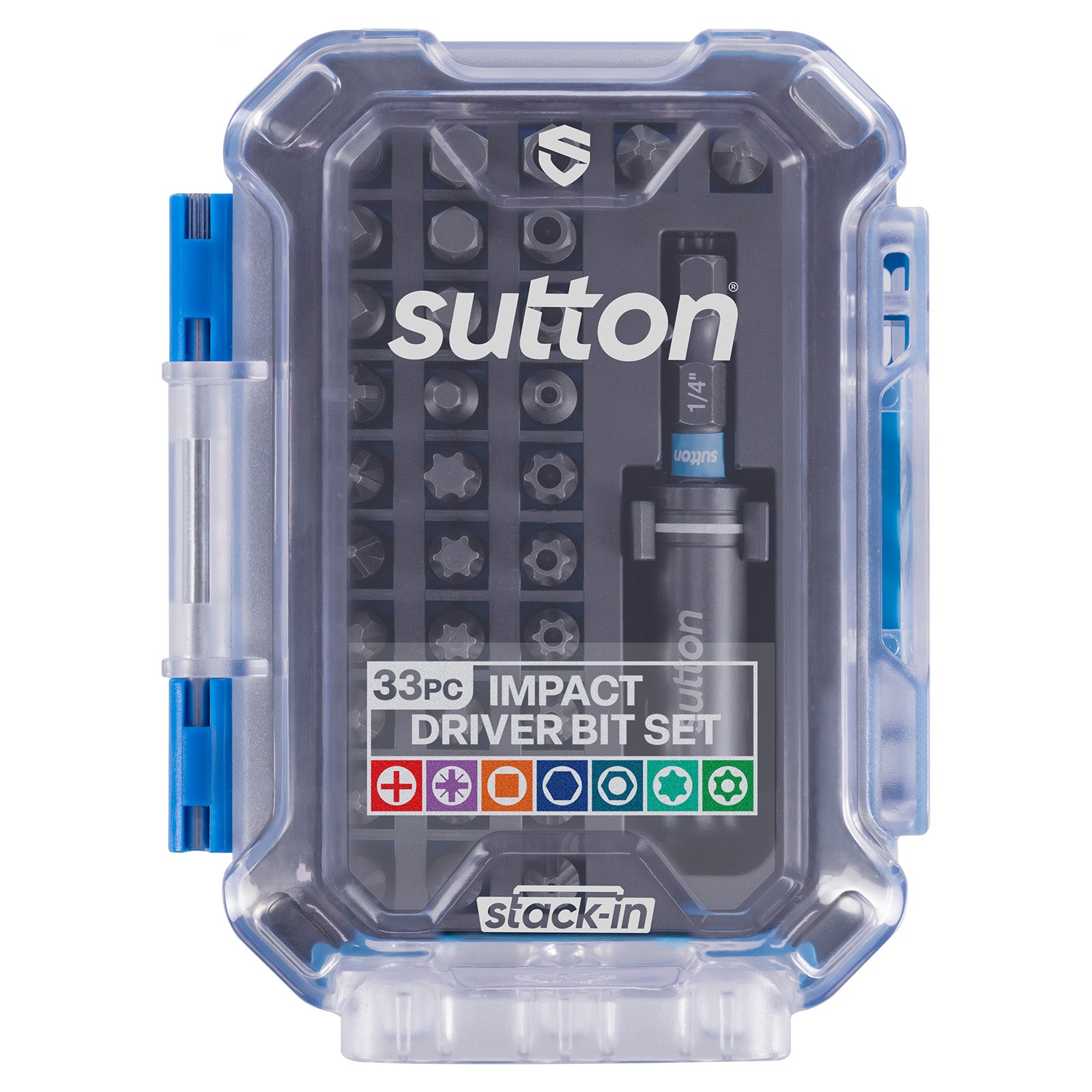 Sutton Tools Scrdrv Bit Supatorq Ins Bits Stack-In Set 33Pc S250S33A