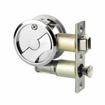 Lockwood Symmetry Round Cavity Sliding Door Chrome Plate Privacy Set DP 7400CPDP