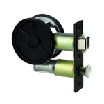 Lockwood Symmetry Round Cavity Sliding Door Matt Black Privacy Set DP 7400MBKDP