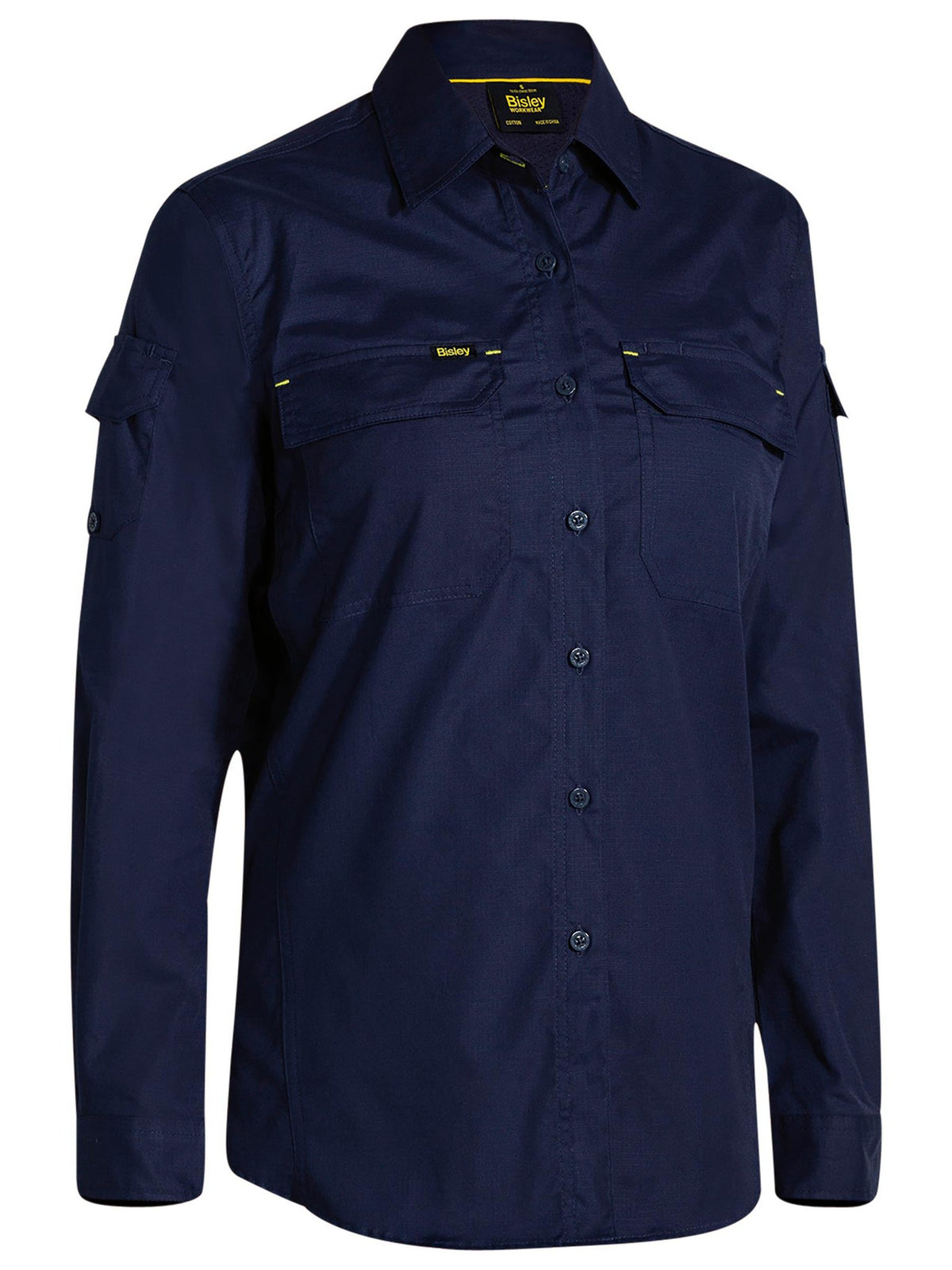 Bisley Workwear BL6414 Women's Navy 24 Womens X Airflow™ Ripstop Shirt BL6414_BPCT24