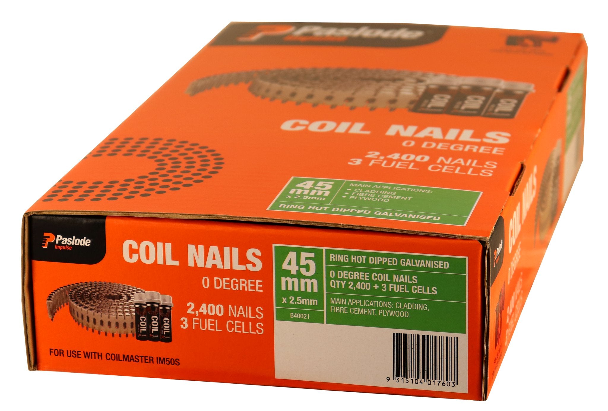 Paslode 45 x 2.5mm Hdg Coil Nails B40021
