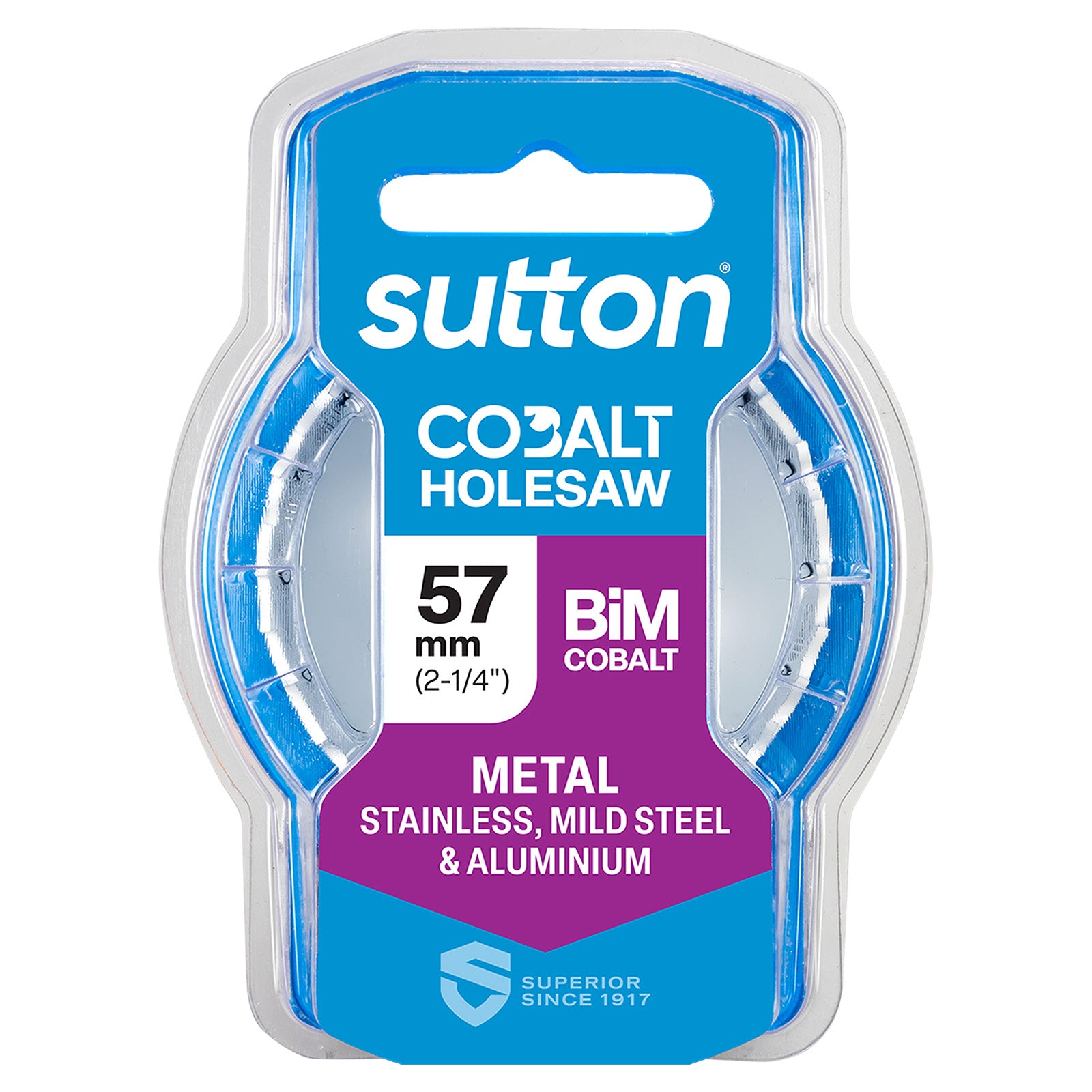 Sutton Tools Holesaw Bi-Metal Cobalt Hd-Cobalt Hangpack 57Mm H1250570